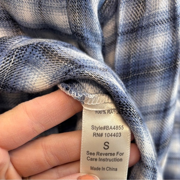 Blu Pepper Blue Plaid Button Down Shirt - Picture 4 of 4